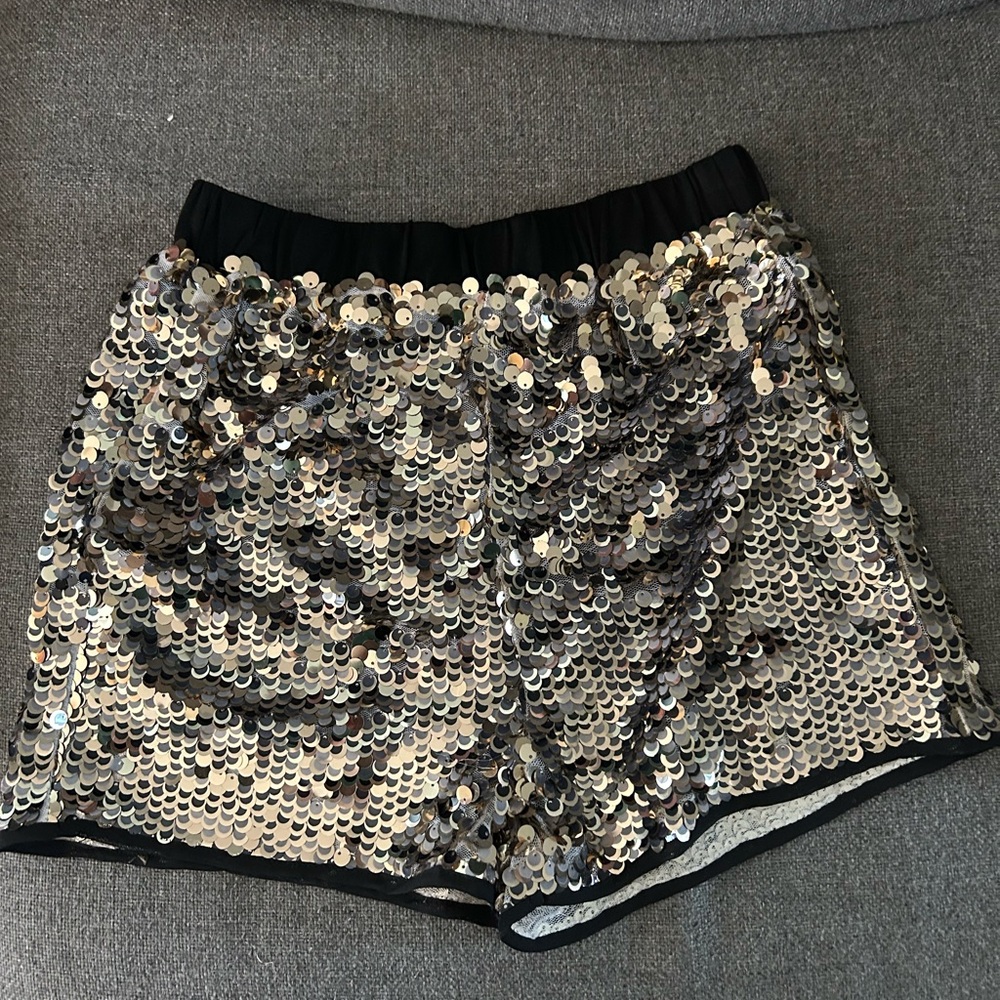 Sequin Women's Shorts - Silver